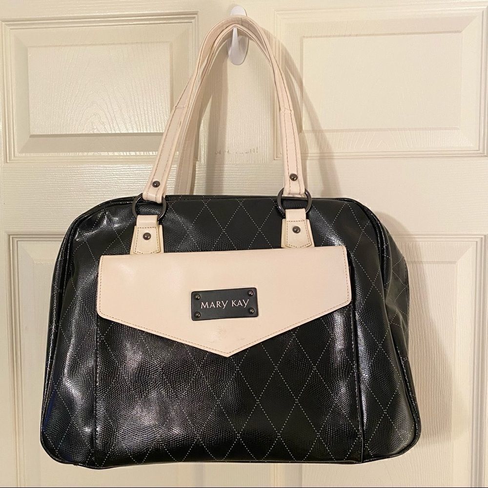 Mary Kay Deluxe Black Consultant Cosmetic Travel Luggage Tote Bag With Insert